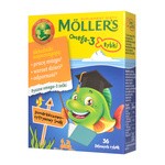 Mollers Omega-3 Rybki, żelki, smak pomarańczowo-cytrynowy, 36 szt.