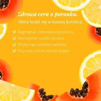 Orientana Hello Papaja, krem mikrozłuszczający, na noc, 40 ml