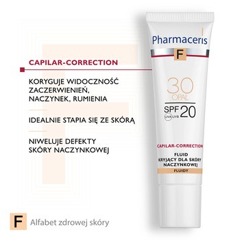 Pharmaceris F, fluid kryjący dla skóry naczynkowej, Opal 30, 30 ml