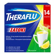 Theraflu Zatoki, 650 mg+10 mg, proszek do sporządzenia roztworu doustnego, 14 saszetek