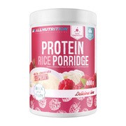 Allnutrition Protein Rice Porridge, deser na bazie mąki ryżowej, proszek o smaku białej czekolady i malin, 400 g