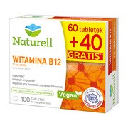 Naturell Witamina B12, tabletki do rozgryzania i żucia, 100 szt.