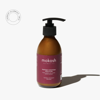 Mokosh, nawilżająco-rozświetlający lotion do ciała, czereśnia z bursztynem, efekt glow, 200 ml