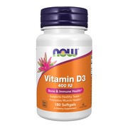 Now Foods, Vitamin D-3, 400 IU, kapsułki, 180 szt.