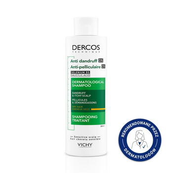 Vichy Dercos DS, szampon przeciwłupieżowy, włosy suche, 200 ml