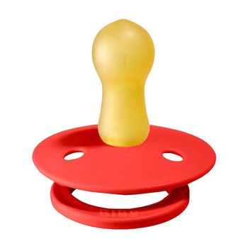 BIBS, smoczek uspokajający, kauczukowy, Strawberry, 0-6 m, rozmiar S, 1 szt.