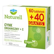 Naturell Cynk Organiczny + C, tabletki, 100 szt.