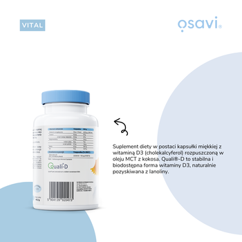 Osavi, Witamina D3 2000 IU, kapsułki, 60 szt.