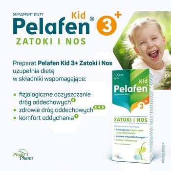 Pelafen Kid 3+ Zatoki i Nos, płyn, 100 ml