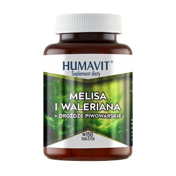 Humavit Melisa i Waleriana + Drożdże Piwowarskie, tabletki, 150 szt.