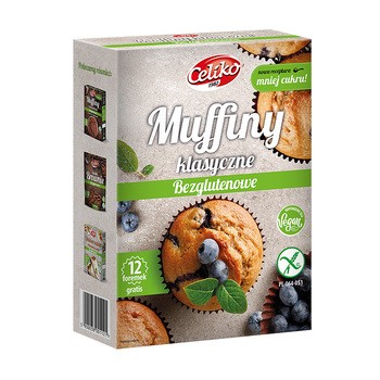 Celiko, muffiny klasyczne bezglutenowe, 289 g