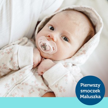 Canpol Babies, smoczek silikonowy, symetryczny, Bonjour, 18m+, pink, 2 szt.