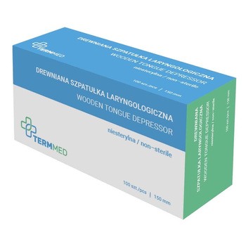 Szpatułki laryngologiczne, drewniane, niesterylne, 100 szt.