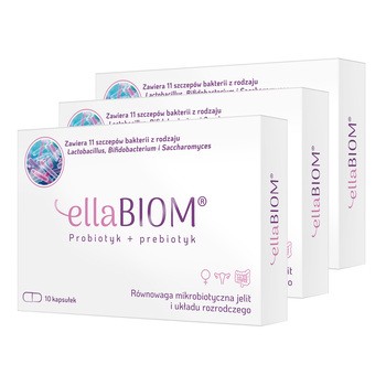Zestaw 3 x Ellabiom, kapsułki, 10 szt.