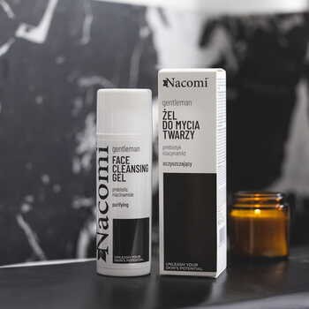 Nacomi Gentleman, prebiotyczny żel do mycia twarzy z niacynamidem, 140 ml