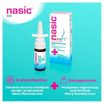 Nasic Kids, (0,05mg+5mg)/dawkę, aerozol do nosa, roztwór, 10 ml