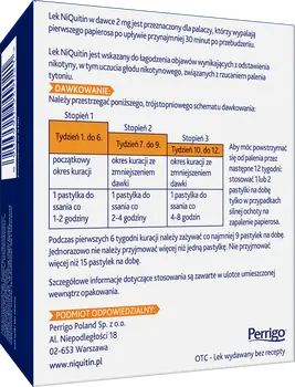 Niquitin, 2 mg, pastylki do ssania, smak miętowy, 72 szt.