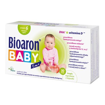 Bioaron Baby 6 m+, krople wyciskane z kapsułki (twist-off), 30 szt.