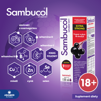Sambucol Extra Strong, płyn, 120 ml