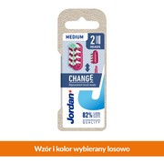 Jordan Change, wymienne końcówki do szczoteczki, średnie, 2 szt.