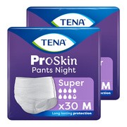 Zestaw 2 x TENA Pants ProSkin Super Night, majtki chłonne, rozmiar M, 30 szt.