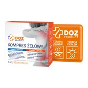 DOZ PRODUCT Kompres żelowy do stosowania na ciepło i zimno, 10 x 10 cm, 1 szt.