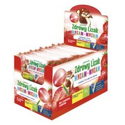 Zdrowy Lizak MniamMniam, z witaminą C i D, na ząbki, kości i odporność, smak truskawkowy, 40 szt.