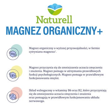 Naturell Magnez Organiczny+, kapsułki, 100 szt.