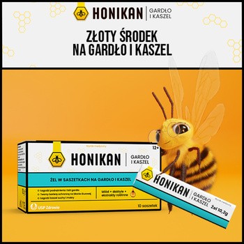 Honikan Gardło i Kaszel, żel doustny, 10 saszetek