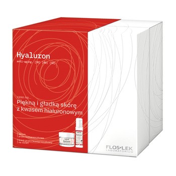 Zestaw Flos-Lek Hyaluron, krem przeciwzmarszczkowy na dzień, 50 ml + serum przeciwzmarszczkowe, 30 ml