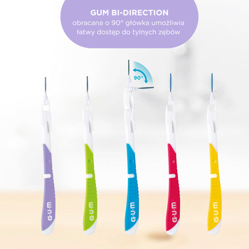 Gum Bi-Direction, szczoteczka międzyzębowa, 1,2 mm stożek, 6 szt.