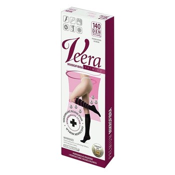 Veera Mikrofibra Premium, podkolanówki uciskowe, mikrofibra,140 DEN, czarny, rozmiar L