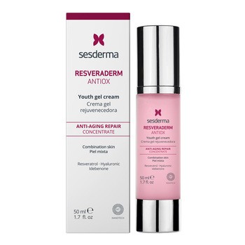 Sesderma Resveraderm Antiox, krem-żel, koncentrat odmładzający, 50 ml