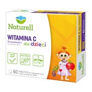 Naturell Witamina C dla dzieci, tabletki do żucia i rozgryzania, 60 szt.
