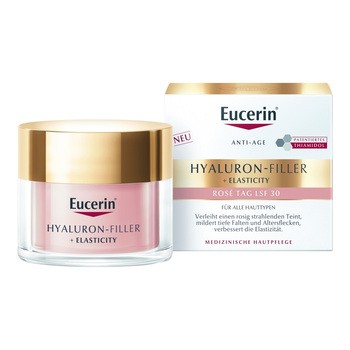 Eucerin Hyaluron Filler+Elasticity, różany krem na dzień SPF 30, 50 ml