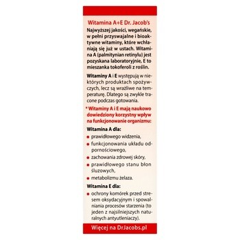 Dr Jacob's, Witamina A + E, krople, 20 ml