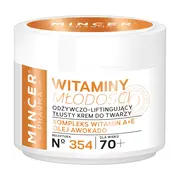 Mincer Pharma Witaminy Młodości No 354, odżywczo-liftingujący, tłusty krem do twarzy 70+, 50 ml