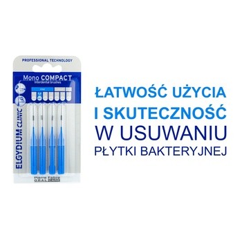 Elgydium Clinic Mono Compact 1, szczoteczka międzyzębowa, 4 szt.