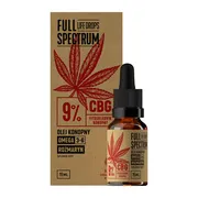 Full Spectrum Life Drops 9% CBG, olejek konopny, 15 ml