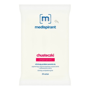 Medispirant, antyperspirant, chusteczki, 20 szt.