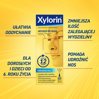 Xylorin, 0,55 mg/ml, aerozol do nosa, 18 ml