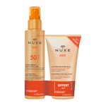 Zestaw Promocyjny Nuxe Sun, mleczko do opalania SPF 50, 150 ml + orzeźwiający balsam po opalaniu, 100 ml GRATIS