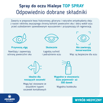 Hialeye Top Spray, spray do oczu, 17 ml