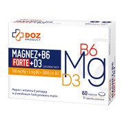 DOZ Product Magnez + B6 Forte + D3, tabletki powlekane, 60 szt.