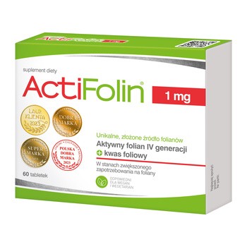 ActiFolin 1 mg, tabletki powlekane, 60 szt.