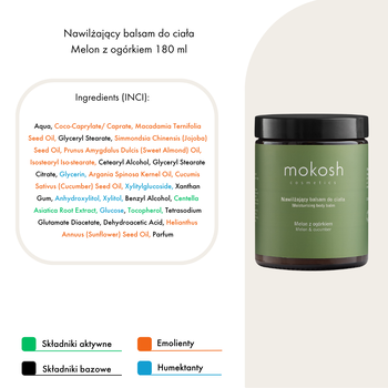 Mokosh, balsam do ciała melon z ogórkiem, 180ml