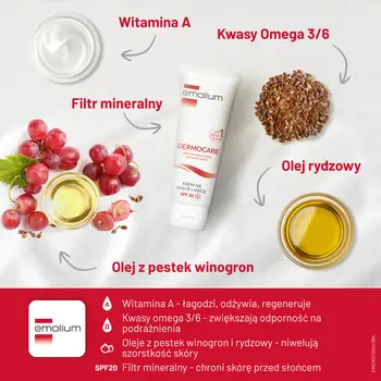 Emolium Dermocare, krem na wiatr i mróz SPF 20, 75 ml