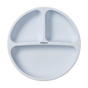 BabyOno, silikonowy talerzyk z przyssawką, niebieski, 1 szt.