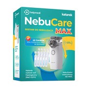 NebuCare Max, nebulizator + 40 szt. roztworu soli fizjologicznej, 1 zestaw