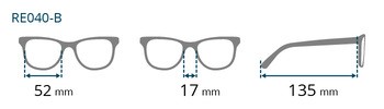 Brilo, okulary do czytania, moc +1,50, damskie, model RE 040B
